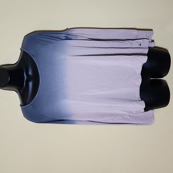 American Eagle Cold Shoulder Ombre T-Shirt - Picture 1 of 9